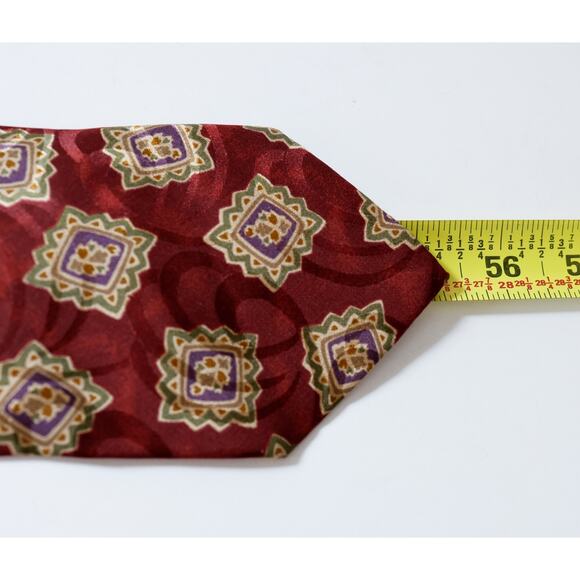 VTG 80s Valentino Italy Floral Mandilion Silk Tie 57" Retro Wedding Luxury Boho - Picture 15 of 16